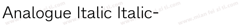 Analogue Italic Italic字体转换